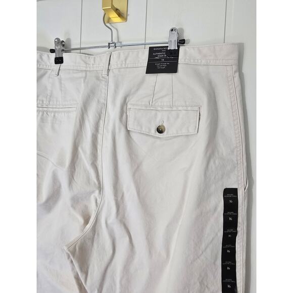 Banana Republic High Rise Authentic Chino Cream NWT Casual Cotton Size 16 - Picture 4 of 8